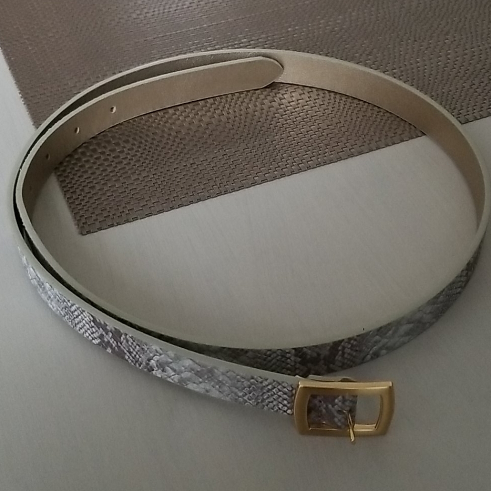 snakeskin print belt